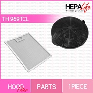 Tecno TH 969TCL / TH969TCL / TH-969TCL Compatible Cooker Hood Carbon filter &amp; Grease Filter - Hepalife