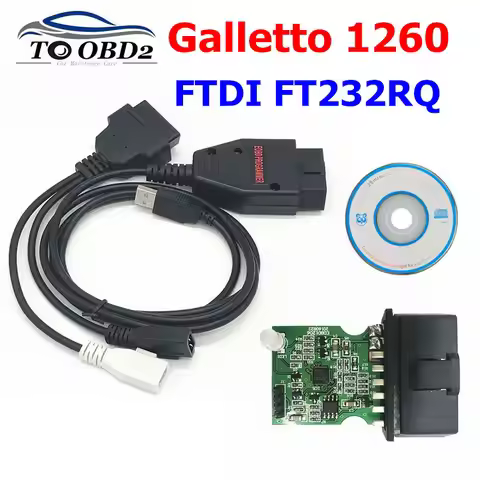 Newest Version OBD2 Galletto1260 Flasher EOBD/OBDII chip tuning tool Galletto 1260 FTDI ECU flash to