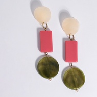 [ZANZAN ZANZAN] Colorful Acrylic Shape Dangling Earrings [EK24BA003]