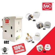 100% ORIGINAL MK 13A 3 Pin Plug Top / 3 Way Adaptor with SIRIM Adapter HEAVY DUTY 646 654 692