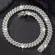 Iced Out Necklace for Men Silver Kwintas for Woman Bracelet