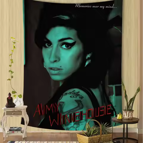 Amy Winehouse Chart Tapestry Art Science Fiction Room Home Decor Cheap Hippie Wall Hanging
