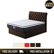 Living Mall Demor Leather Storage Bed Frame SBD 16" In 6 Colors