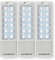 Seco-Larm SK-2323-SDQ Pack of 3 Weatherproof Digital Access Keypads, Mullion-Style, 1010 User Codes,