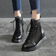 2025 Four Seasons Kasut Jala Bernafas Baharu Gaya British But Martin Kulit Lembu Tapak Lembut Fesyen