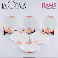 HOT🔥LA OPALA 6PCS OPAL WARE 25.5CM ROUND DINNER PLATE/SET DINNER PLATE-ASTER PINK