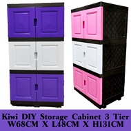 Kiwi DIY Storage Cabinet 3 Tier /Plastic Cabinet /Cloth Cabinet /Kitchen Storage
