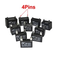 2pcs/lot CBB61 SH 4Pins plug-in Capacitor AIR Conditioner External Fan Start Capacitor 450V 1uF 1.2u
