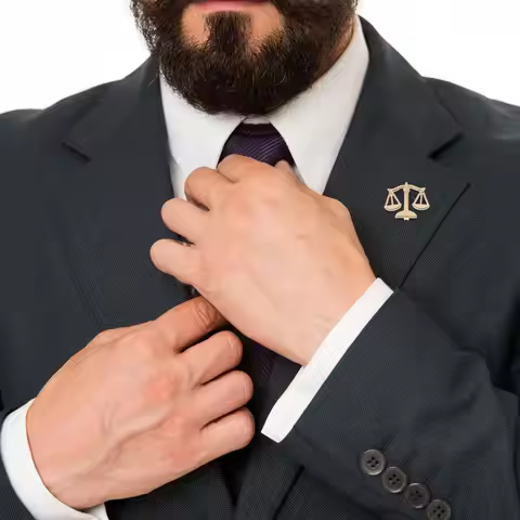 2Pcs Lawyer Brooch Pin Libra Scales Metal Lapel Pin Collar Badge Suit Tie Shirt Accessories Brooches