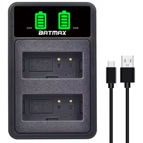 BLN-1 PS BLN1 PS-BLN1LED Built-in USB Dual Battery Charger for Olympus OM-D E-M1 E-M5 Mark II PEN-F 