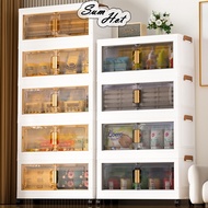 Double Door Plastic Wardrobe Almari Baju Plastik Kukuh with Multipurpose Stackable Foldable Storage 