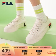 FILA斐乐官方帆布鞋女2023女子运动板鞋厚底低帮休闲鞋时尚小白鞋GEAR