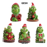 GESH Grinch Statue, Scene Model Crafts Grinch Figure, Resin Merry Christmas Grinch Ornament