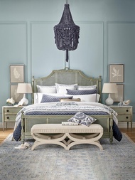 French Style Real Wood Bedroom Furniture Vintage Double Queen Bed for Girls Simple High-End Princess