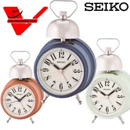 นาฬิกาปลุก  SEIKO มีไฟส่องสว่าง รุ่น QHK055 ของแท้รับประกัน 1 ปี นาฬิกาน่ารักๆ มินิมอล ส สไตล์วินเทจ QHK055B (แดง) QHK055L (ม่วง)  QHK055N (ขาว)