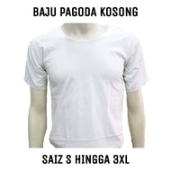 TSHIRT PAGODA KOSONG PUTIH HITAM AL HERA / BAJU TSHIRT UMRAH HAJI