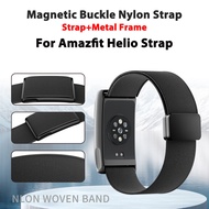 Magnetic Buckle Nylon Strap for Amazfit Helio Strap Outdoor Sports Smartwatch Replacement Wristband 
