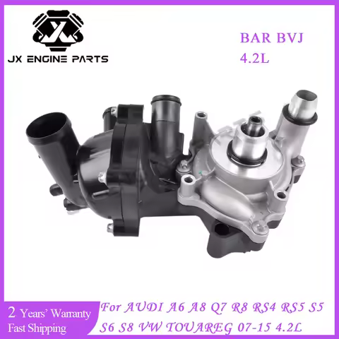 BAR BVJ Engine Water Pump Thermostat For VW TOUAREG AUDI 4.2 A6 A8 Quattro Q7 R8 RS4 RS5 S5 S6 S8 4.