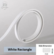 5 meters x 2cm Solid PVC Wainscoting Imitation Gypsum Self-Adhesive Wall Skirting Waist Line Decorat