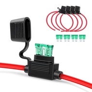 5pcs 12V 20A Professional Blade Inline Fuse Holder Splash Proof for Car Bike with Waterproof Dustpro
