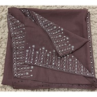 Tudung bawal batu keliling penuh bidang 45 (pinky duck)