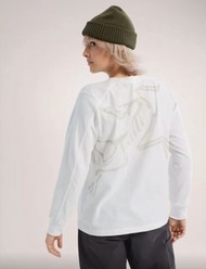 Arc'teryx kragg cotton bird crew LS T-shirt 始祖鳥戶外透氣印花logo圓領長袖上衣T卹