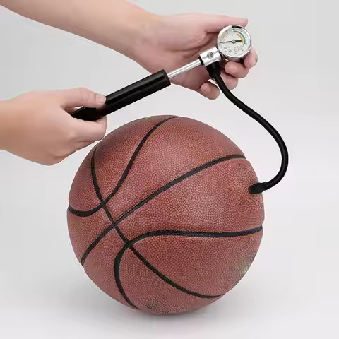 Sports Ball Pump Tire Pressure Gauge Bicycles Tire Pump High Pressure Inflator Pump Portable Air Pum