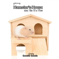 倉鼠躲避兩層小屋（木製磨牙用）夏天適用/寵物用品
