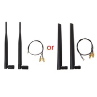 btsg Dual Band WiFi 2 4GHz 5GHz 6dBi RP-SMA Female Antenna 30cm U FL IPX to RP-SMA Female Cable for 