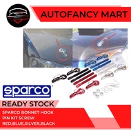 SPARCO UNIVERSAL BODYKIT FRONT BUMPER BONNET LOCK HOOK PIN KIT SCREW