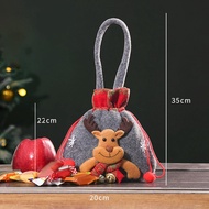 [Cuticate21] 2x Christmas Gift Bags Goody Bag with Drawstring Ornaments Xmas Eve Gift Xmas Package Storage for Party Favors Birthday Xmas