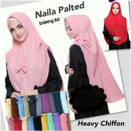 new borong 10/20 pcs tudung labuh naila palted bidang 60 heavy chiffon