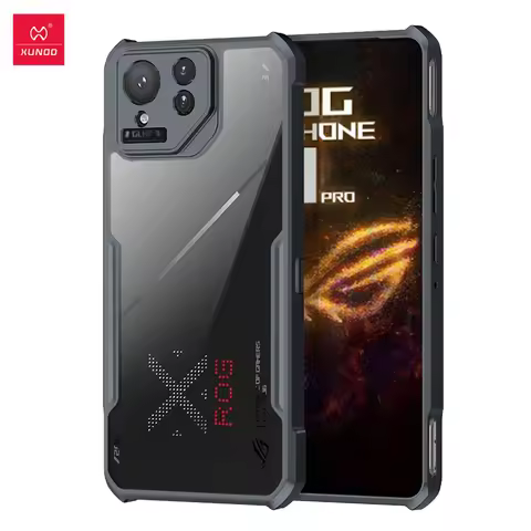 Xundd For ASUS ROG Phone 9 Pro Case Shockproof Transparent PC+TPU Frame Back Cover for Rog Phone 9 ч