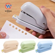 WITTEE 6-Hole Puncher, Labor-Saving Mini Hole Puncher,  Loose-Leaf Handheld Hole Punch|A5/B5/A4 Note