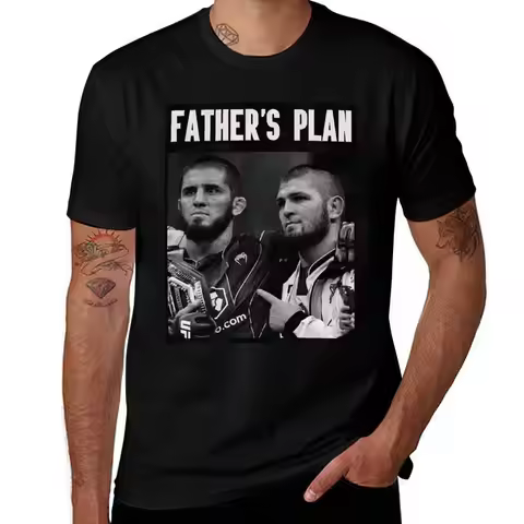 Khabib Nurmagomedov Islam Makhachev T-Shirt Novelty Graphic Tee Shirt