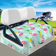 YOKYHOM Summer Golf Cart Seat Covers, Flamingos Golf Cart Seat Towel Blanket Keeps Seat Cool and Cle