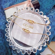 中古真品 CELINE 迷你凱旋門 項鍊頸鏈手鏈手鍊 耳環包包掛件掛飾