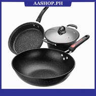 Non Stick Pot Set 3 In 1 Frying pan frying pan stewing pan Maifan stone non stick pot