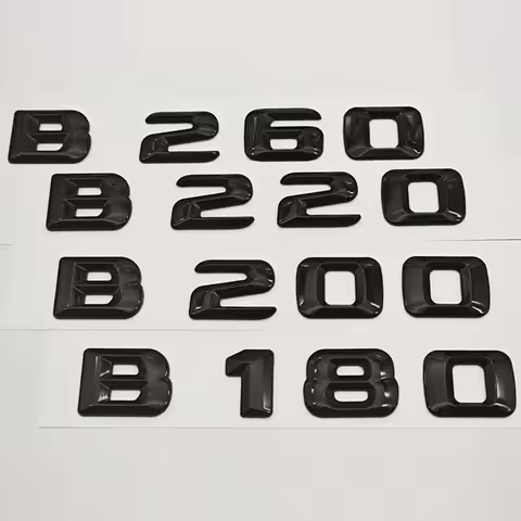 3D ABS Car Letters Logo B180 B200 B220 B260 Badge Sticker Rear Trunk Emblem For Mercedes Benz B Clas