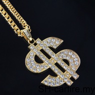 1/2/3/5 Necklace Dollar Symbol Pendant Crystal Link Chain Charm Jewelry Punk Popular Europe and Amer