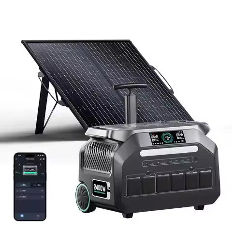 2400W/2048Wh Solar power station,P2400 Solar Generator(5000W Peak) With 100W Solar Panel,1800W Super