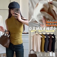 T-shirt Sleeveless 3P collar, Bodycon T-shirt Sleeveless