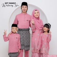 DUSTY PINK | BAJU KURUNG RAYA 2022 | SET FAMILY BAJU KURUNG WALINONG SARI | BAJU RAYA SEDONDON IBU D