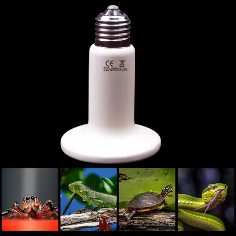 Far Infrared Pet Heating Lamp Ceramic 220V Reptile Turtle Brooder Bulb Heat Emitter Light Bulb 25W 5