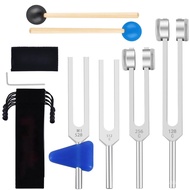 512 Pcs Medical+Silver+Tuning Fork 4 Flannel Bag+128+Neuron 256 Blue+Triangle Board Ear Picking 528h