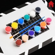 NeW Set Cat - Akrilik Untuk Prakarya Tanah Liat - 12warna + 2kuas - DPK