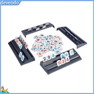 deveodo Strategy Development Game Rummy Tiles Game Classic Rummy Cube Game with 4 Racks Educational 
