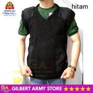 GILBERT ARMY STORE Rompi Hitam Polos LOreng Camo Rajut Pria Vest Sweater Terbaru