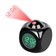 ⭐⭐New Multifunctional English Projection Clock LED Projection Alarm Clock Voice Clock Projection Clo