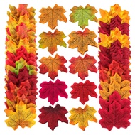 (IRNW) 500Pc Artificial Silk Maple Leaves Autumn Leaves DIY Handmade Scrapbooking Autumn Fall Weddin
